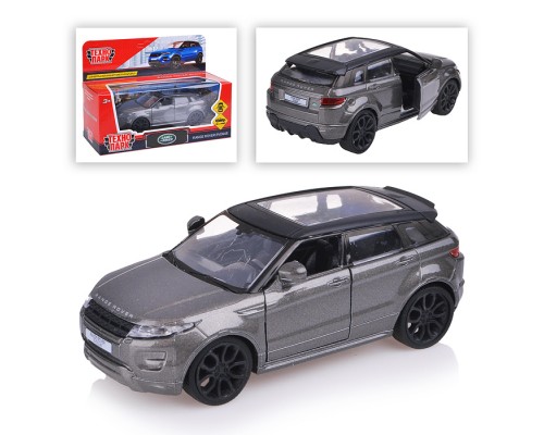 Машина металл. Land Rover Range Rover Evoque 12,5см,(открыв двери, серый) инерц, в коробке