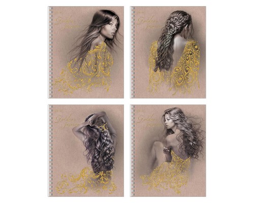 Тетрадь 48л клетка "Golden lady" А5ф