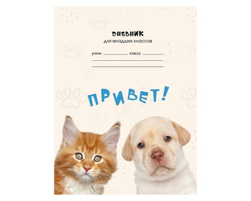 Дневник 1-4 кл. 48л. "Привет!" 7БЦ, глянцевая ламинация