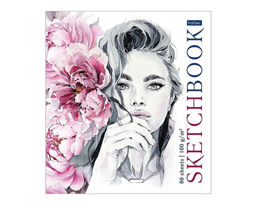 Тетрадь 80л. "Premium. Чарующая нежность" SketchBook А5ф