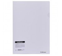 Папка-уголок пластиковая Diamond Total White, A4, полупрозрачный, белый