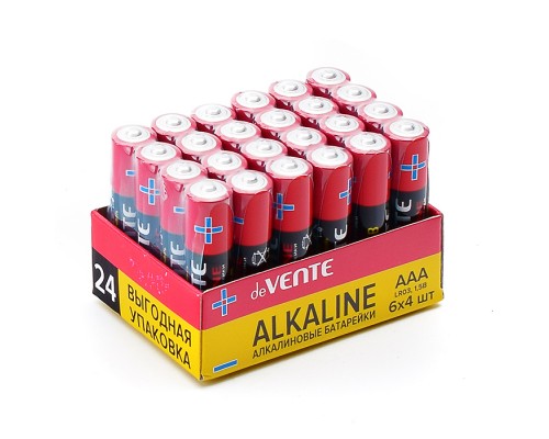 Батарейка "Alkaline" алкалиновая, AAA, LR03, 1,5В, 24 шт в термоусадочной пленке