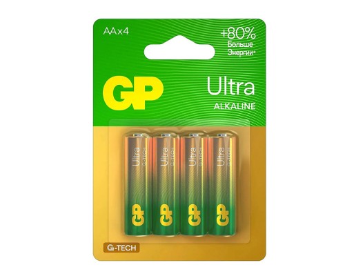 Батарейки алкалиновые GP Ultra GP15AUA21-2CRSBC4 G-TECH LR6 BL4