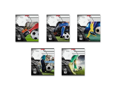 Тетрадь 18 л. линейка Dribbling (в плёнке по 10 шт.)