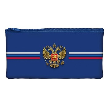 Пенал на молнии мягкий "Я люблю Россию" 205х110мм., в индив.упак.