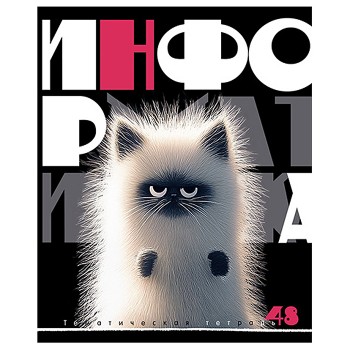 Тетрадь 48л., Информатика "Заряженные пушистики"