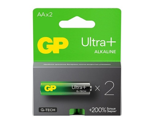 Батарейки алкалиновые GP Ultra Plus GP15AUPA21-2CRSB2 G-TECH LR6 BL2