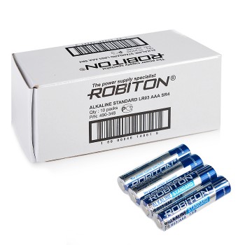 Батарейки алкалиновые ROBITON STANDARD LR03 SR4, в упак 40 шт