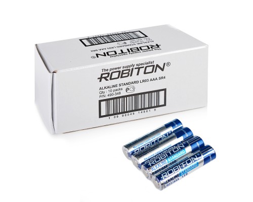 Батарейки алкалиновые ROBITON STANDARD LR03 SR4, в упак 40 шт