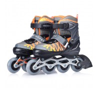 Ролики детские размер S, черно-желтые