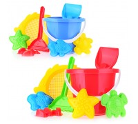 Набор "Рыбка" (ведро,сито,формы,совок,грабли)