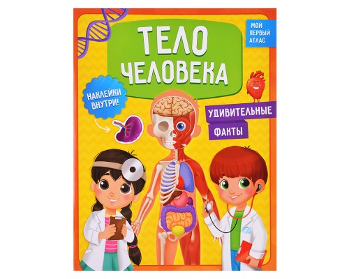 Мой первый атлас с наклейками. Тело человека. 22,5х29 см. 32 стр.