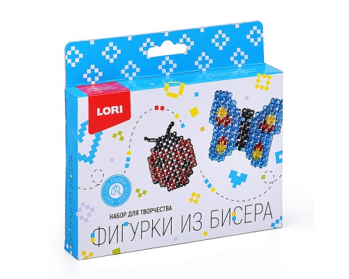 Фигурка из бисера "Божья коровка, бабочка"