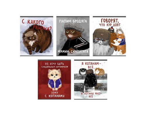 Тетрадь 48л. клетка "Возвращение котанов"