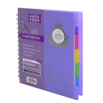 Тетрадь 120л., А5, клетка "Back to school", гребень, пластиковая обложка