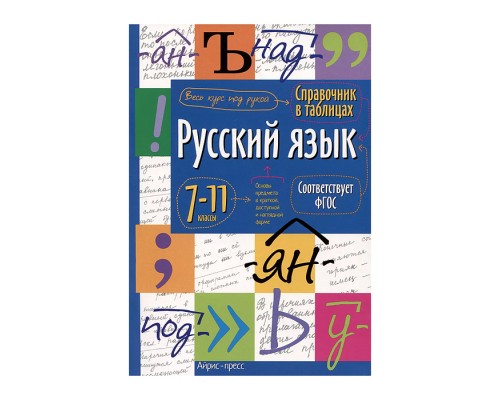 Справочник в таблицах. Русский язык. 7-11 класс