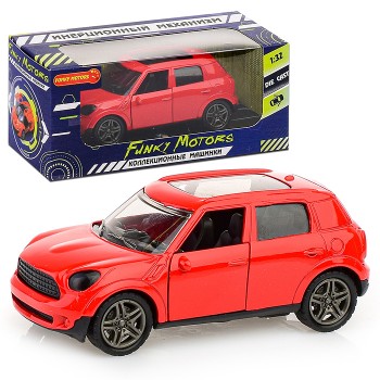 Красная инерционная машинка Хэтчбэк die-cast,1:32, открывающиеся двери