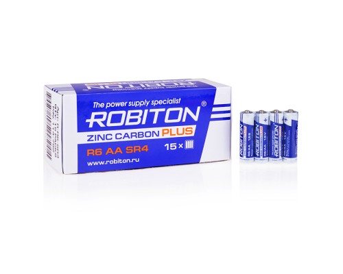 Батарейки солевые ROBITON Plus R-R6-SP4 R6 SR4 (60шт.)