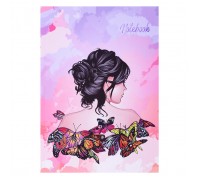 Записная книжка 80л. А5 "Девушка в бабочках"