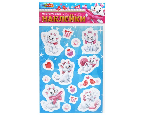 Наклейки "Кошечка мари" бумажные, А5,.