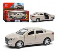 Машина металл LADA vesta 11,5 см, двери, бежевый