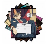 Тетрадь 18л. линейка "Cat Boss"