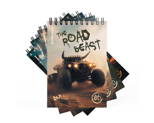 Блокнот 80л. "Road Beast" на спирали А6, клетка