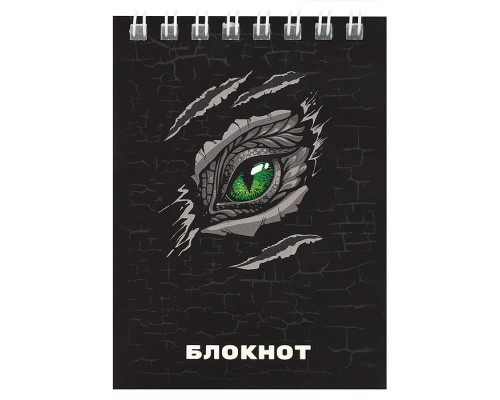 Блокнот 40 л, А7 "Глаз дракона" гребень
