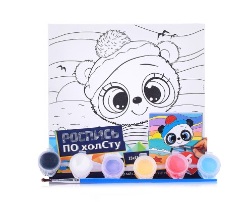 Холст для росписи 15*15 см., "Пандочка"