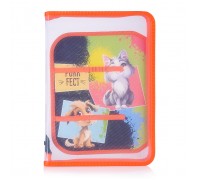 Папка для труда А4 молния вокруг, пластик "Purrfect"