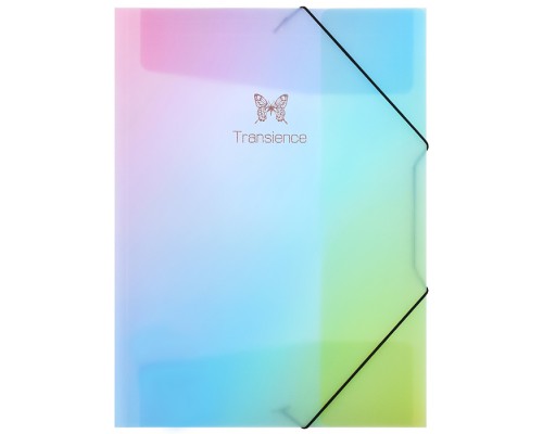 Папка на резинках GLITTER RAINBOW, А4, 0,40мм, цвета ассорти