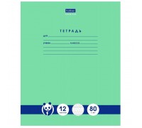 Тетрадь 12л. частая косая линия, Класс "A" на скобе
