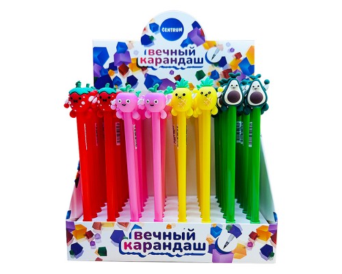 Вечный карандаш "Фрукты", 0,7 мм, микс 4 вида