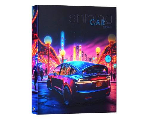 Тетрадь 120л. клетка "Авто" на кольцах