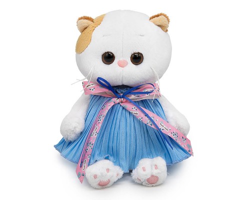 Кошка Ли-Ли BABY в платье из жатой ткани с бантом