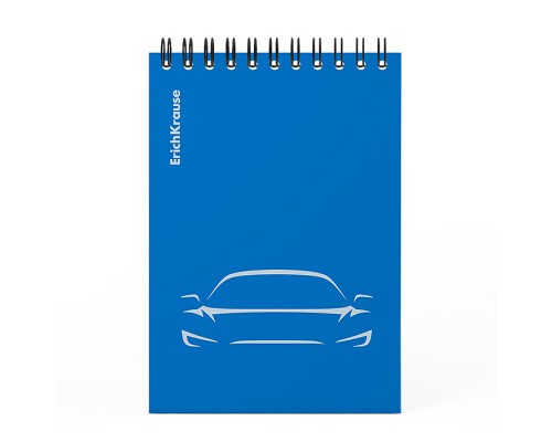 Блокнот 80 л. клетка, Mirage, синий, A6, с пластиковой обложкой, на спирали
