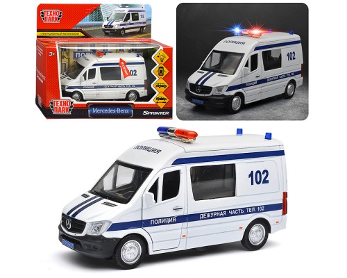 Машина свет-звук Mercedes-benz sprinter полиция, 14 см