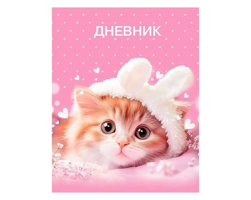 Дневник 1-11кл. 40л А5ф тв.переплет ламинация Soft-touch "Глазки, ушки, носик"