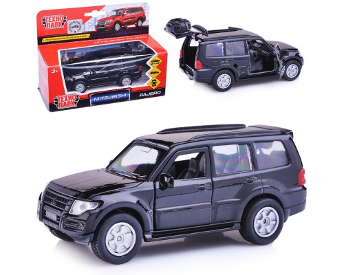 Машина металл. Mitsubishi Pajero, 12см,(открыв.двери, багажник, черный) инерц., в коробке