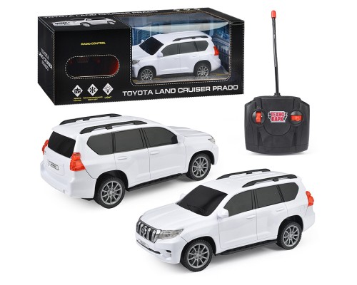 Машина Toyota Prado 19 см, (свет, р/у) белый