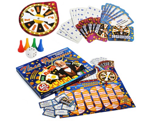 Настольная игра-викторина "Поле Фортуны" 40 карточек. 450х350х40 мм.
