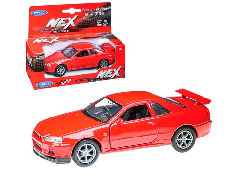 Машинка 1:38 Nissan Skyline GT-R R34, пруж. мех., цвет в асс.