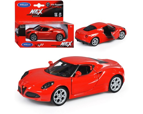 Машинка 1:38 Alfa Romeo 4C, пруж. мех., цв. в асс.