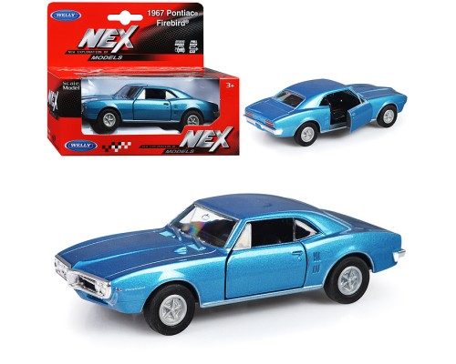 Машинка 1:38 Pontiac Firebird 1967, пруж. мех., цвет в асс.