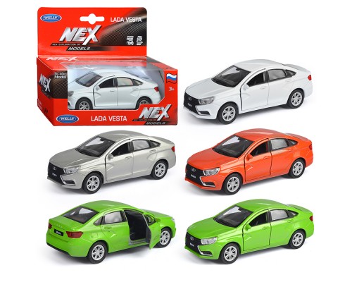 Машинка 1:38 LADA Vesta, пруж. мех., цвет в асс.