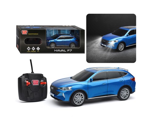 Машина Haval f7, р/у свет, 19 см, синий, коробка