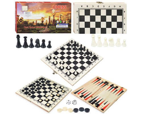Игра 3 в 1 "Шахматы, шашки,нарды"