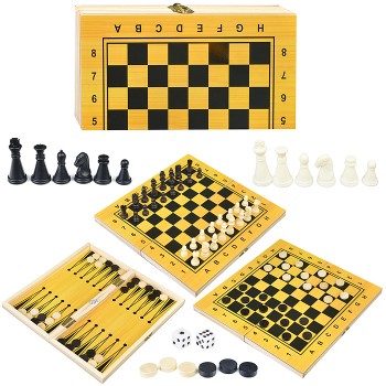 Игра 3 в 1 "Шахматы, шашки, нарды"