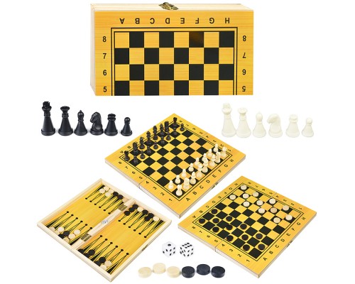 Игра 3 в 1 "Шахматы, шашки, нарды"