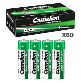Батарейки солевые Camelion Super Heavy Duty R6P-SP4G R6 SR4 (60шт)
